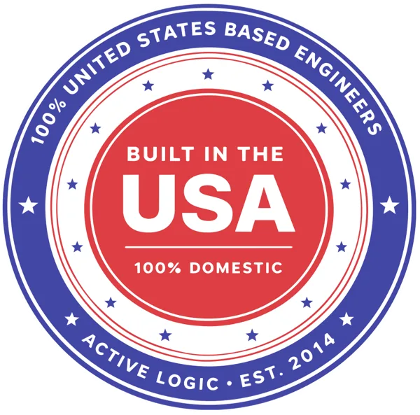 100% Built in the USA seal