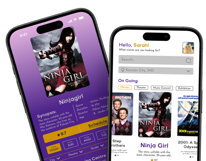 Mobile application interface mockup